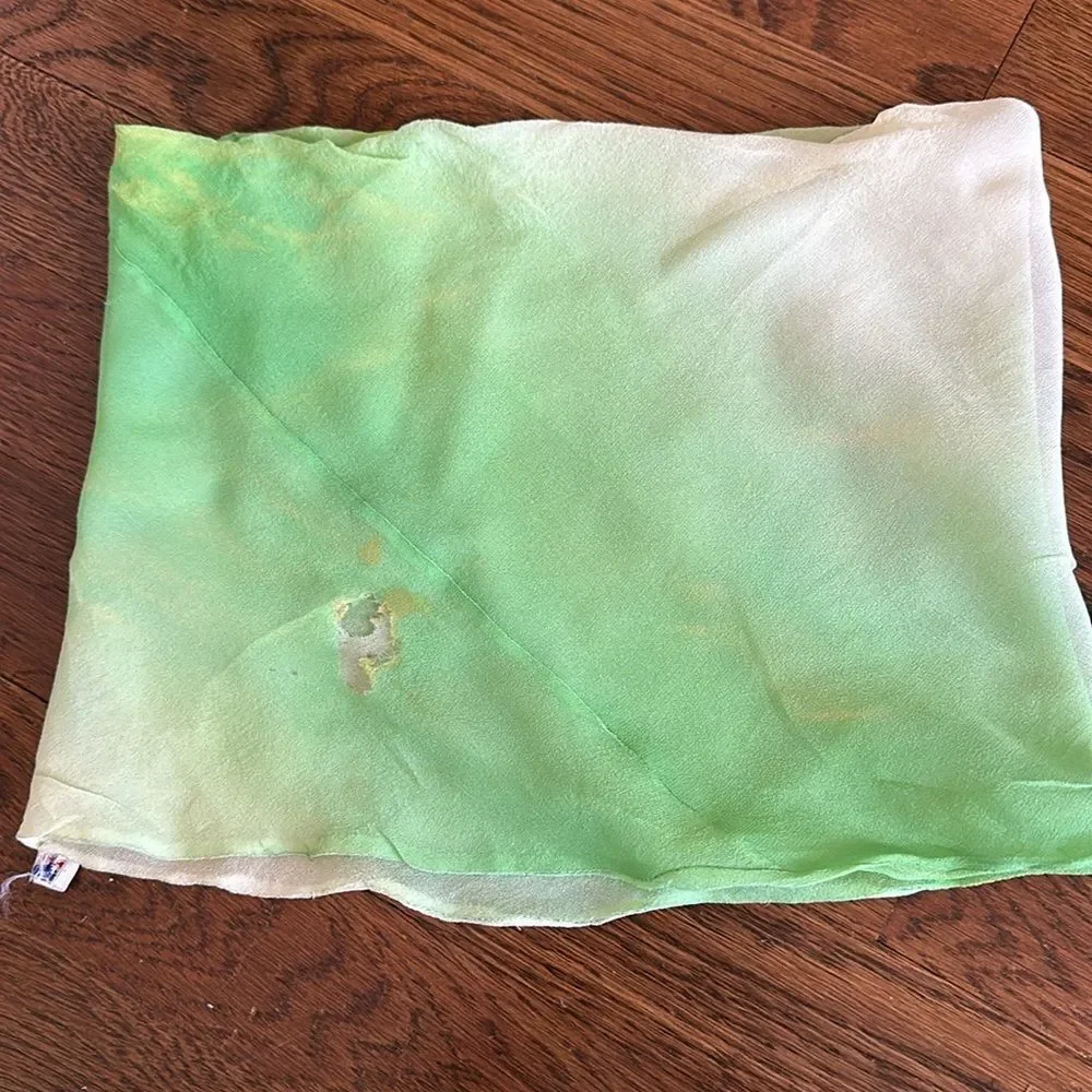 Vintage 60s Echo light green hombre‎ infinity silk neck scarf